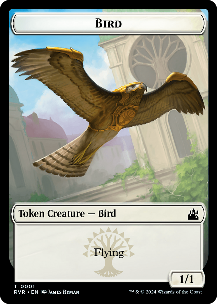 Bird // Emblem - Domri Rade Double-Sided Token [Ravnica Remastered Tokens] | Gamers Paradise