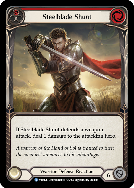 Steelblade Shunt (Red) [U-WTR126] (Welcome to Rathe Unlimited)  Unlimited Rainbow Foil | Gamers Paradise