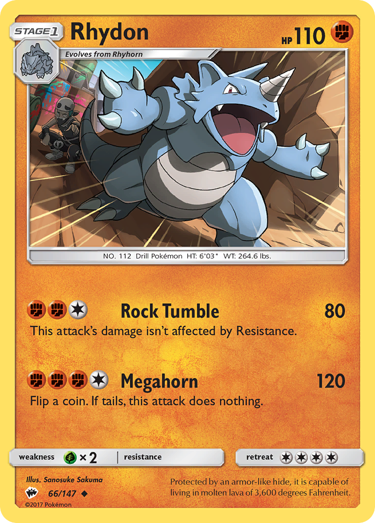 Rhydon (66/147) [Sun & Moon: Burning Shadows] | Gamers Paradise