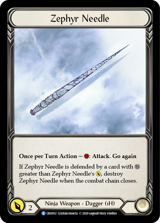 Zephyr Needle [CRU052] 1st Edition Cold Foil | Gamers Paradise