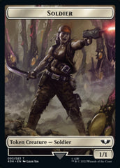 Soldier (003) // Sicarian Infiltrator Double-Sided Token (Surge Foil) [Universes Beyond: Warhammer 40,000 Tokens] | Gamers Paradise