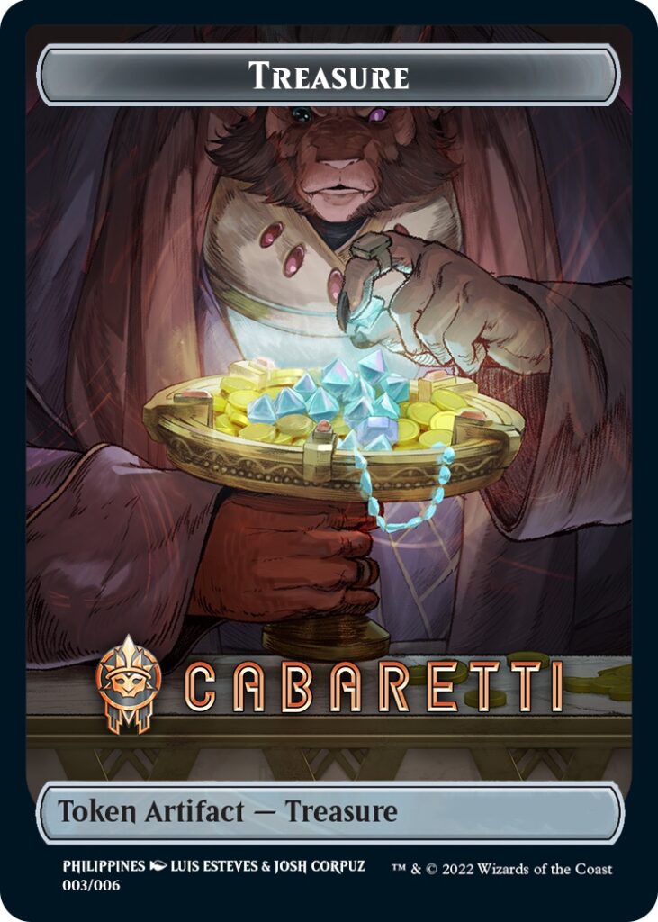 Treasure Token (Cabaretti) (Southeast Asia Artists) [Streets of New Capenna Tokens] | Gamers Paradise