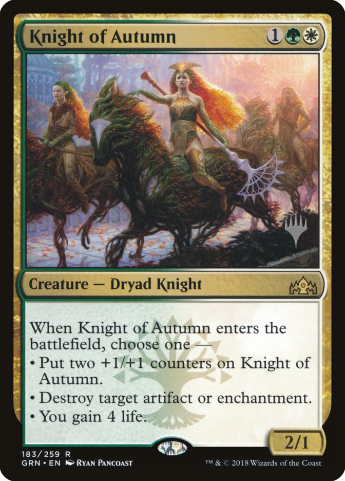 Knight of Autumn (Promo Pack) [Guilds of Ravnica Promos] | Gamers Paradise