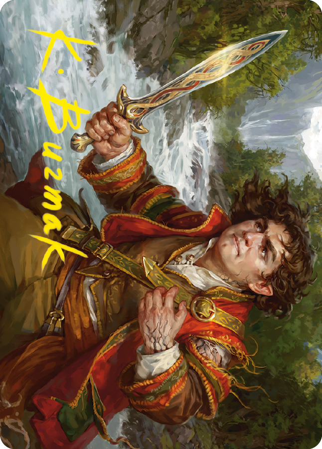 Frodo Baggins Art Card (16/81) (Gold-Stamped Signature) [The Lord of the Rings: Tales of Middle-earth Art Series] | Gamers Paradise