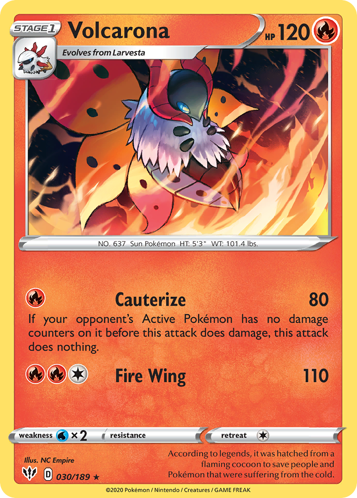 Volcarona (030/189) [Sword & Shield: Darkness Ablaze] | Gamers Paradise