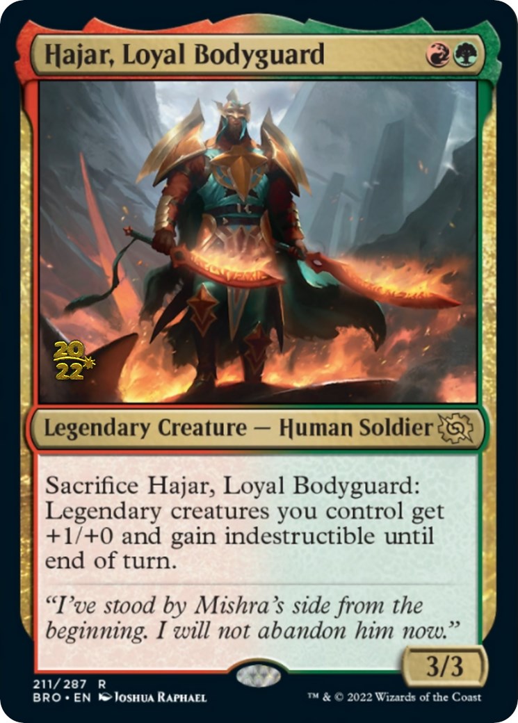 Hajar, Loyal Bodyguard [The Brothers' War Prerelease Promos] | Gamers Paradise