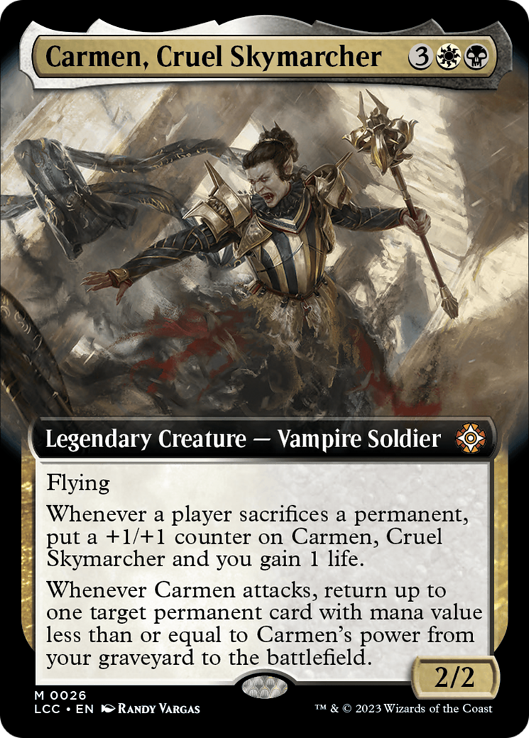 Carmen, Cruel Skymarcher (Extended Art) [The Lost Caverns of Ixalan Commander] | Gamers Paradise