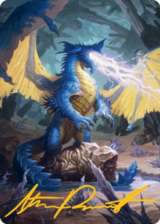 Blue Dragon Art Card (Gold-Stamped Signature) [Dungeons & Dragons: Adventures in the Forgotten Realms Art Series] | Gamers Paradise