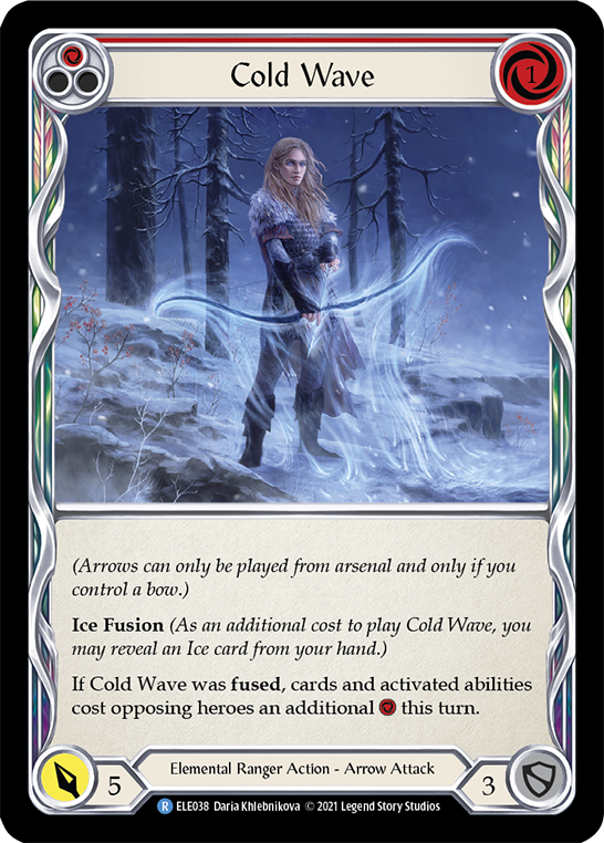 Cold Wave (Red) [ELE038] (Tales of Aria)  1st Edition Rainbow Foil | Gamers Paradise