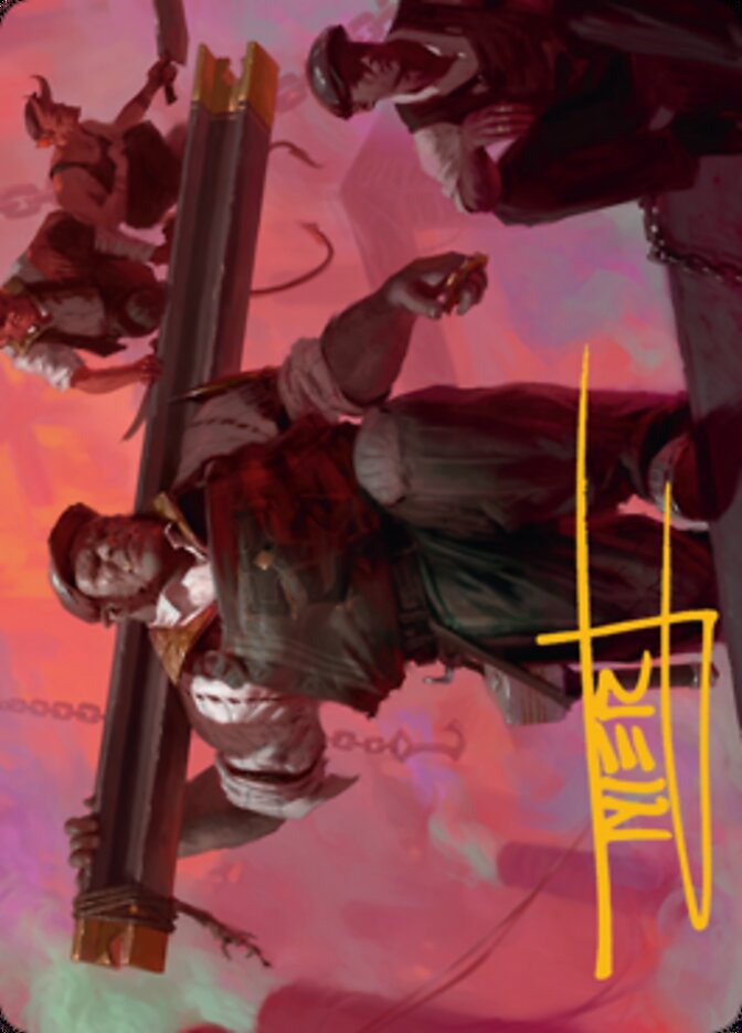 The Beamtown Bullies Art Card (Gold-Stamped Signature) [Streets of New Capenna Art Series] | Gamers Paradise