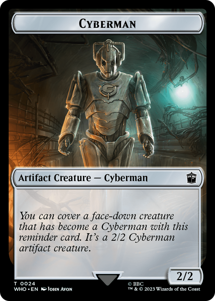 Horse // Cyberman Double-Sided Token [Doctor Who Tokens] | Gamers Paradise