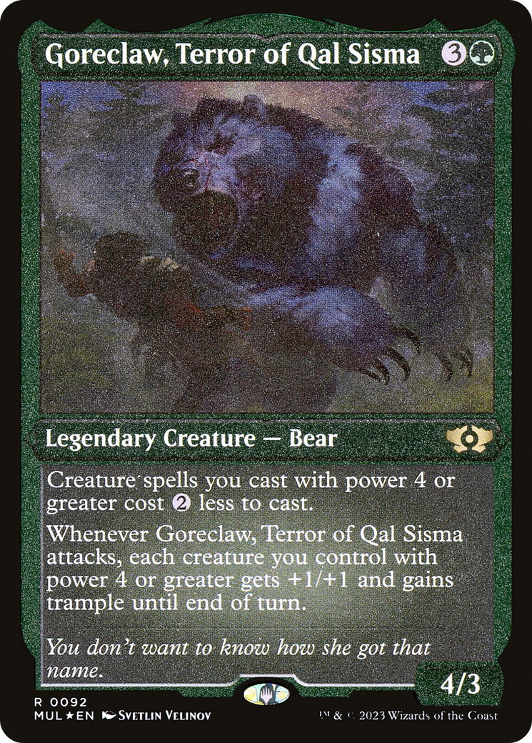 Goreclaw, Terror of Qal Sisma (Foil Etched) [Multiverse Legends] | Gamers Paradise