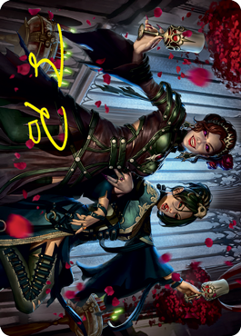 Falkenrath Celebrants 2 Art Card (Gold-Stamped Signature) [Innistrad: Crimson Vow Art Series] | Gamers Paradise