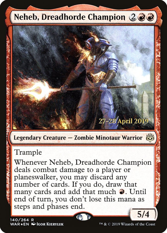Neheb, Dreadhorde Champion [War of the Spark Prerelease Promos] | Gamers Paradise