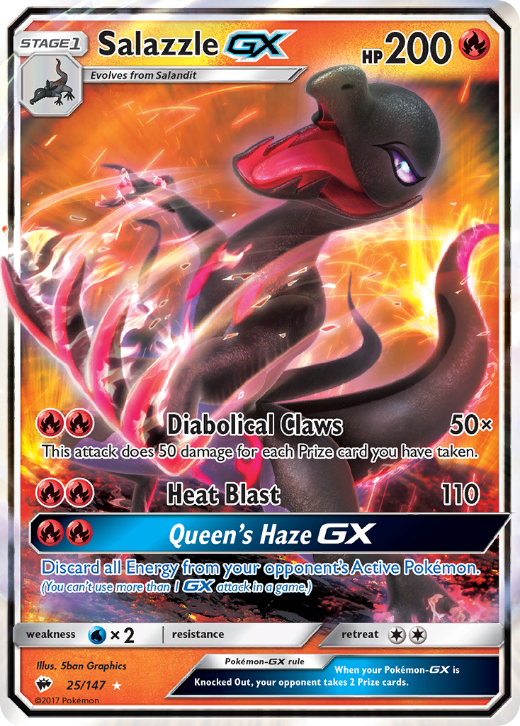 Salazzle GX (25/147) [Sun & Moon: Burning Shadows] | Gamers Paradise