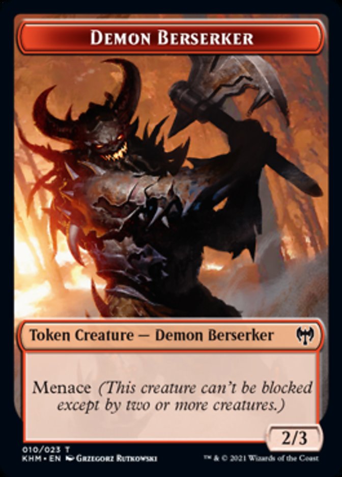 Demon Berserker Token [Kaldheim Tokens] | Gamers Paradise