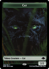Elephant // Cat (008) Double-Sided Token [Dominaria Remastered Tokens] | Gamers Paradise