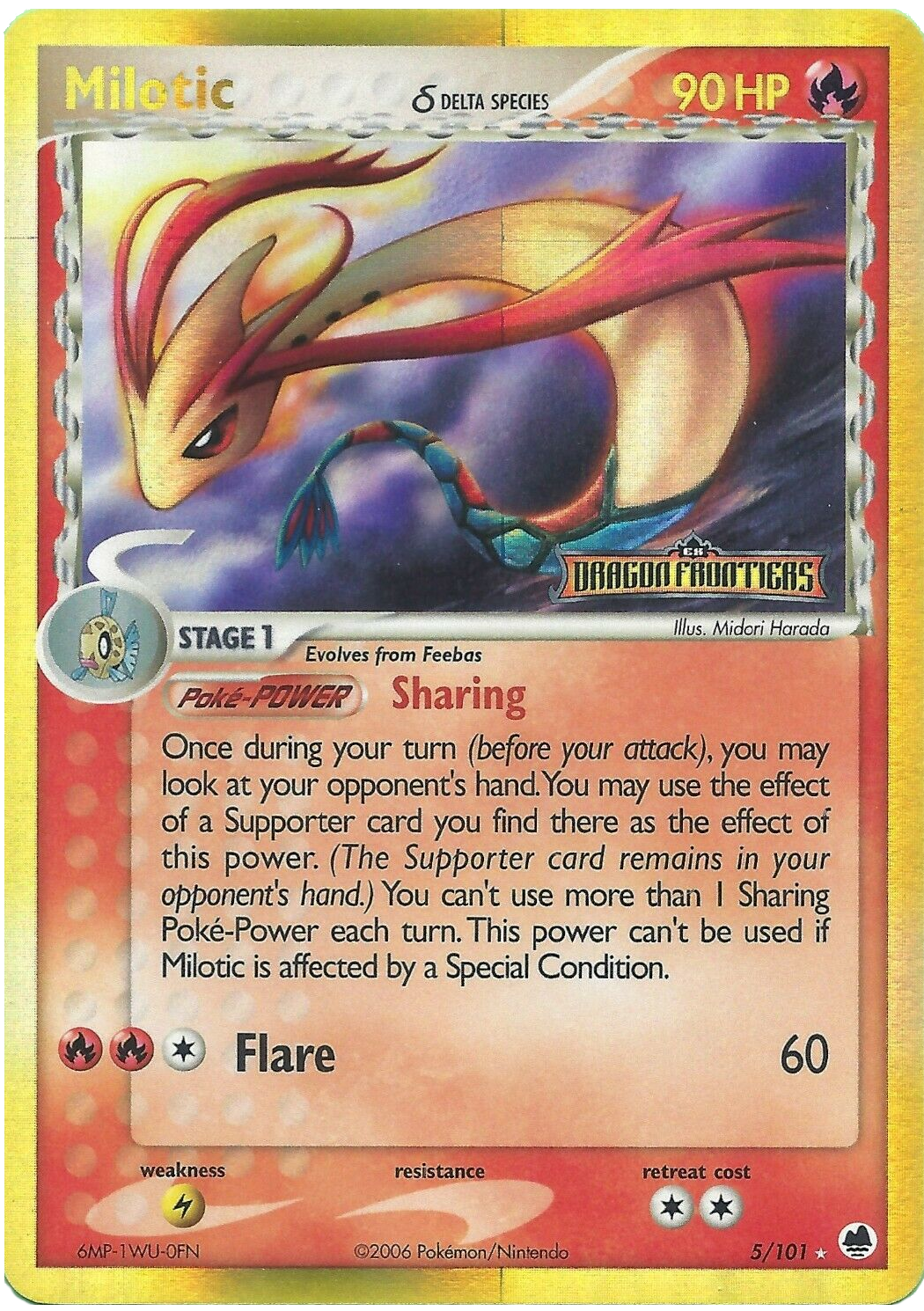 Milotic (5/101) (Delta Species) (Stamped) [EX: Dragon Frontiers] | Gamers Paradise