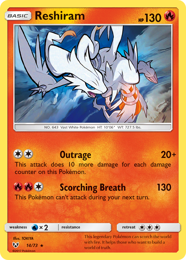 Reshiram (14/73) [Sun & Moon: Shining Legends] | Gamers Paradise