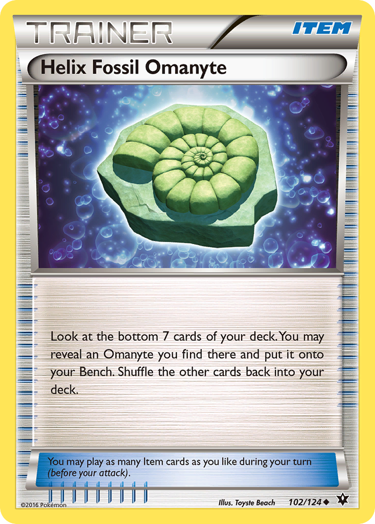 Helix Fossil Omanyte (102/124) [XY: Fates Collide] | Gamers Paradise