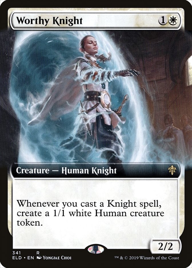 Worthy Knight (Extended Art) [Throne of Eldraine] | Gamers Paradise