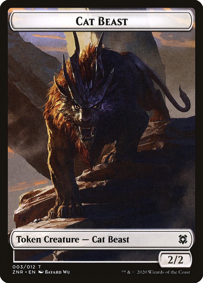 Cat Beast Token [Zendikar Rising Tokens] | Gamers Paradise