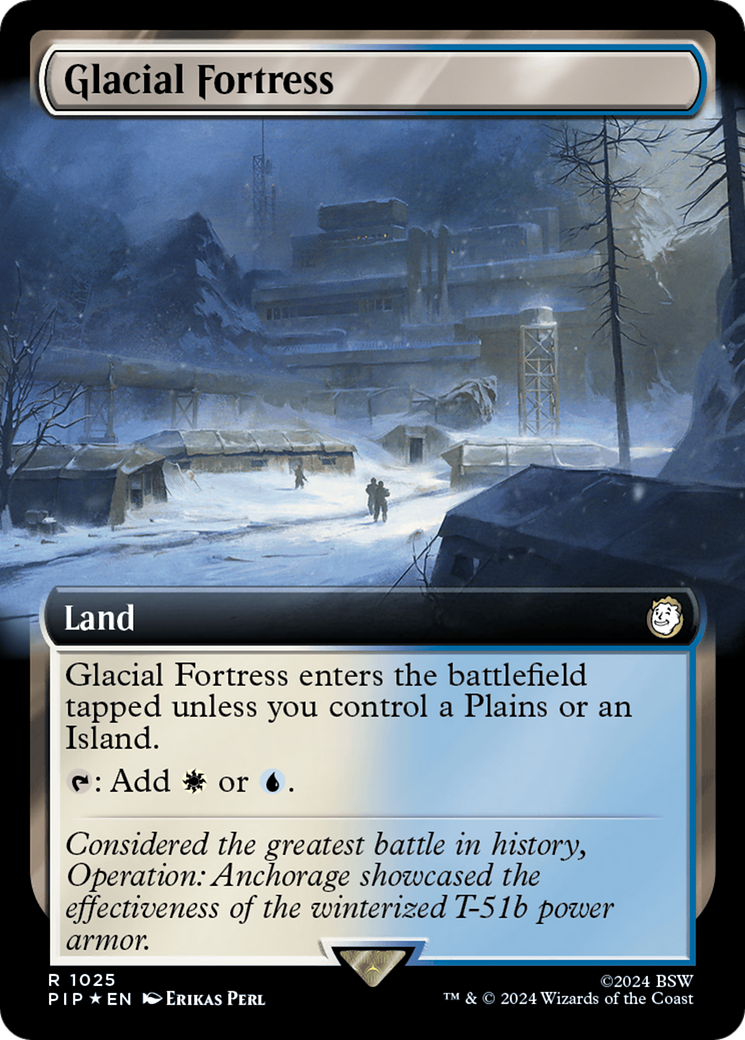 Glacial Fortress (Extended Art) (Surge Foil) [Fallout] | Gamers Paradise