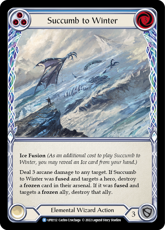 Succumb to Winter (Blue) [UPR112] (Uprising)  Rainbow Foil | Gamers Paradise