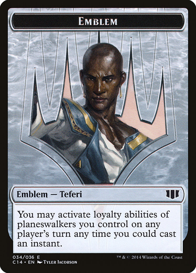 Teferi, Temporal Archmage Emblem // Zombie (011/036) Double-Sided Token [Commander 2014 Tokens] | Gamers Paradise