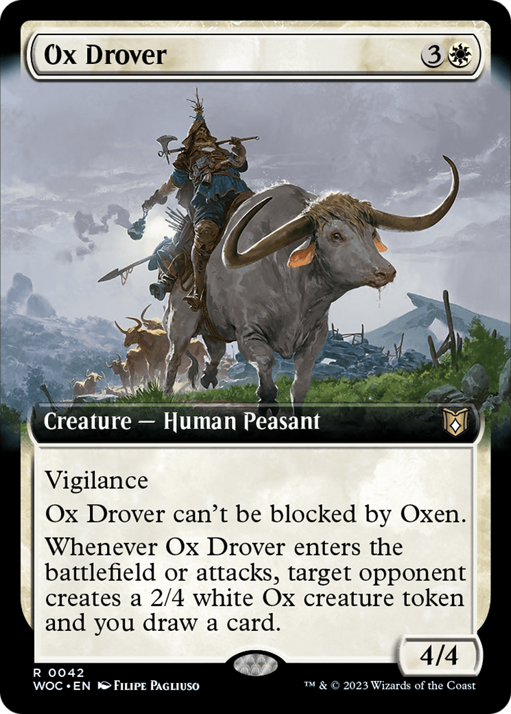 Ox Drover (Extended Art) [Wilds of Eldraine Commander] | Gamers Paradise