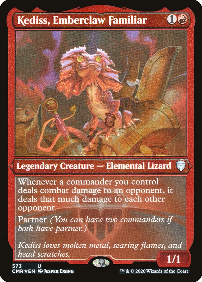Kediss, Emberclaw Familiar (Etched) [Commander Legends] | Gamers Paradise