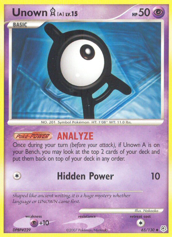 Unown A (65/130) [Diamond & Pearl: Base Set] | Gamers Paradise