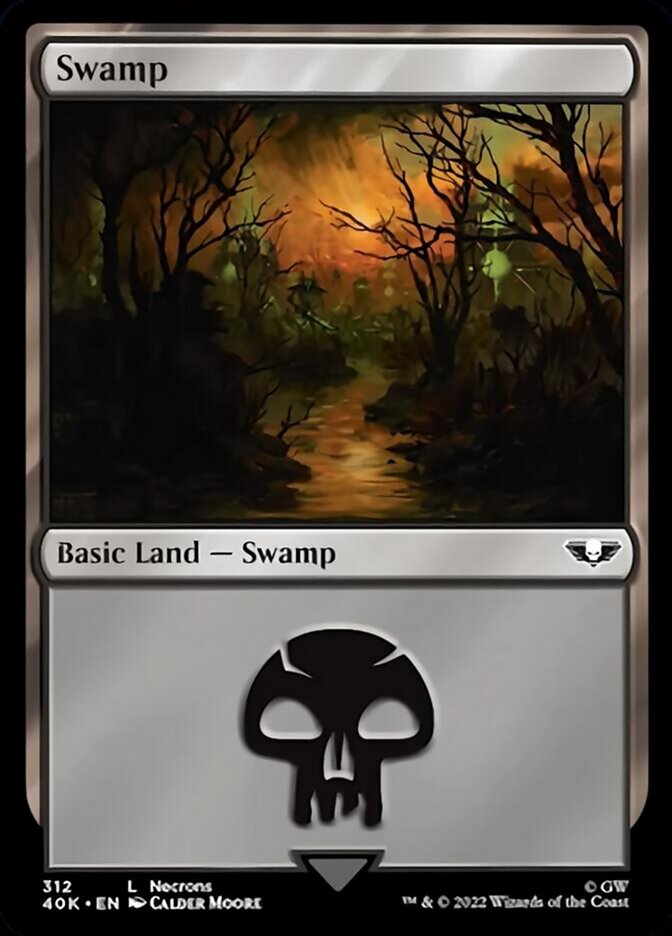 Swamp (312) (Surge Foil) [Universes Beyond: Warhammer 40,000] | Gamers Paradise