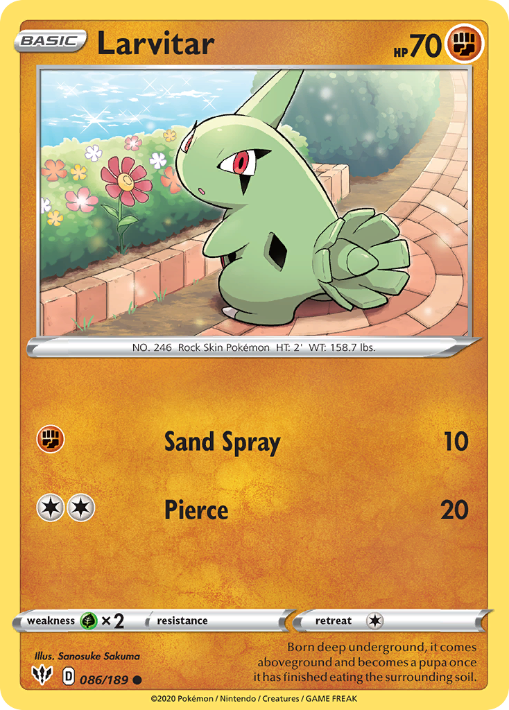 Larvitar (086/189) [Sword & Shield: Darkness Ablaze] | Gamers Paradise