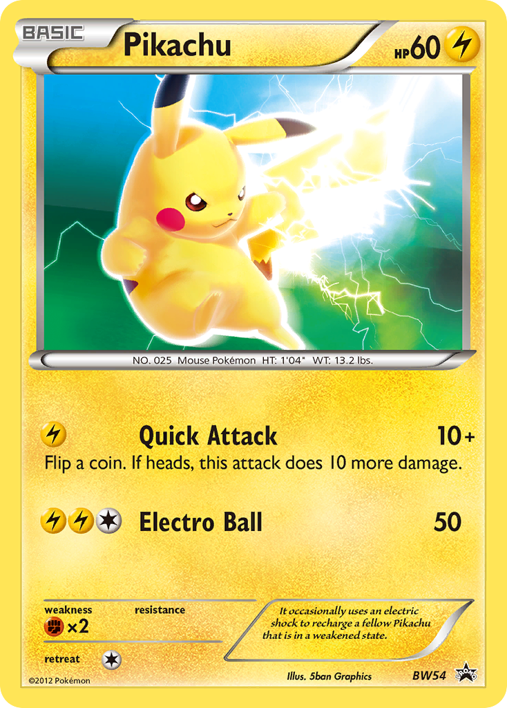 Pikachu (BW54) [Black & White: Black Star Promos] | Gamers Paradise