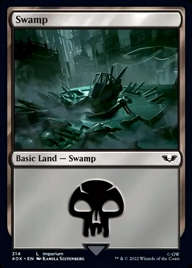 Swamp (314) (Surge Foil) [Universes Beyond: Warhammer 40,000] | Gamers Paradise