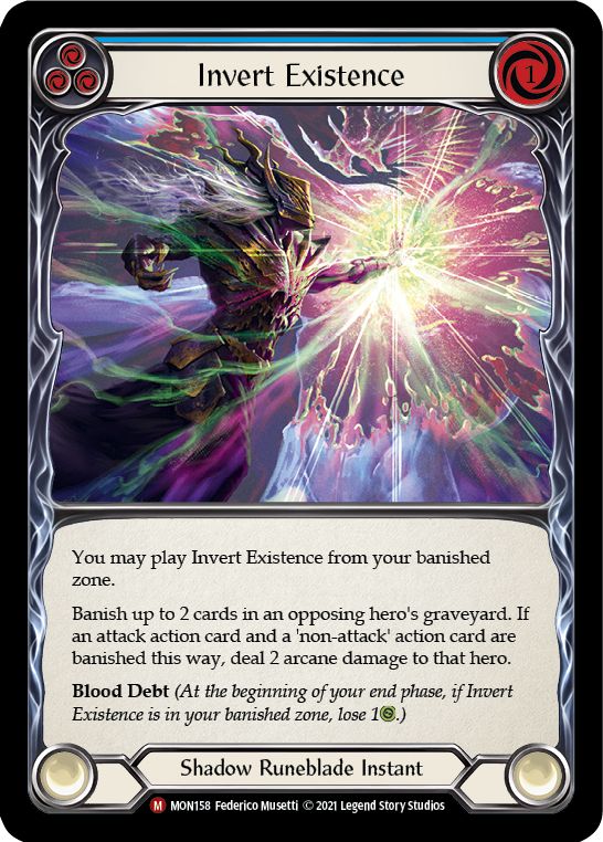 Invert Existence [MON158-RF] 1st Edition Rainbow Foil | Gamers Paradise