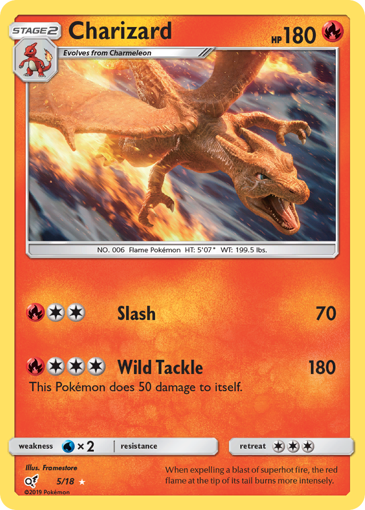Pokemon Trading Card Game Detective Pikachu Rare Holo Charizard #5 Pokemon Trading Card Game Detective Pikachu Rare Holo Charizard #5