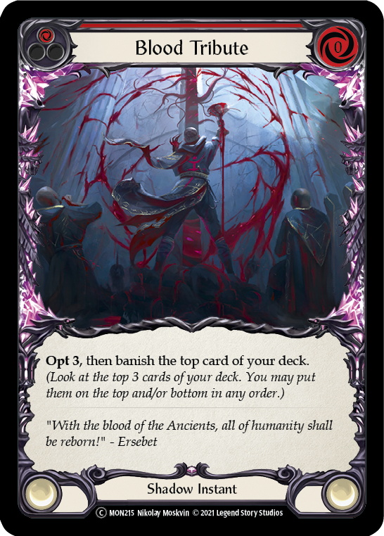 Blood Tribute (Red) [U-MON215] Unlimited Normal | Gamers Paradise