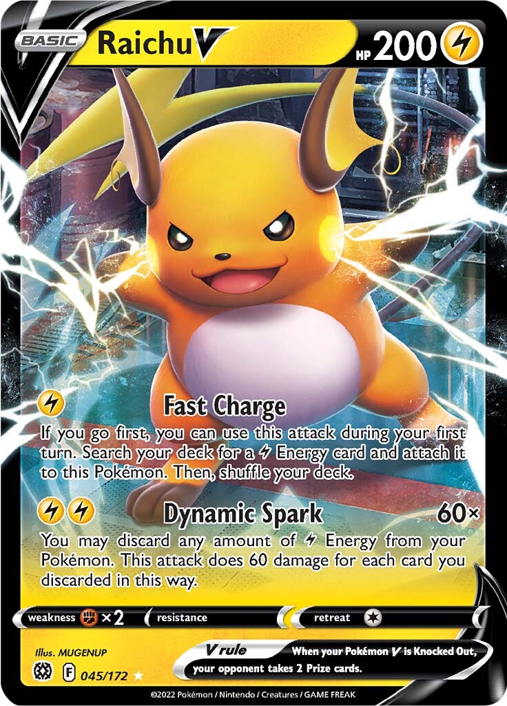 Raichu V (045/172) [Sword & Shield: Brilliant Stars] | Gamers Paradise