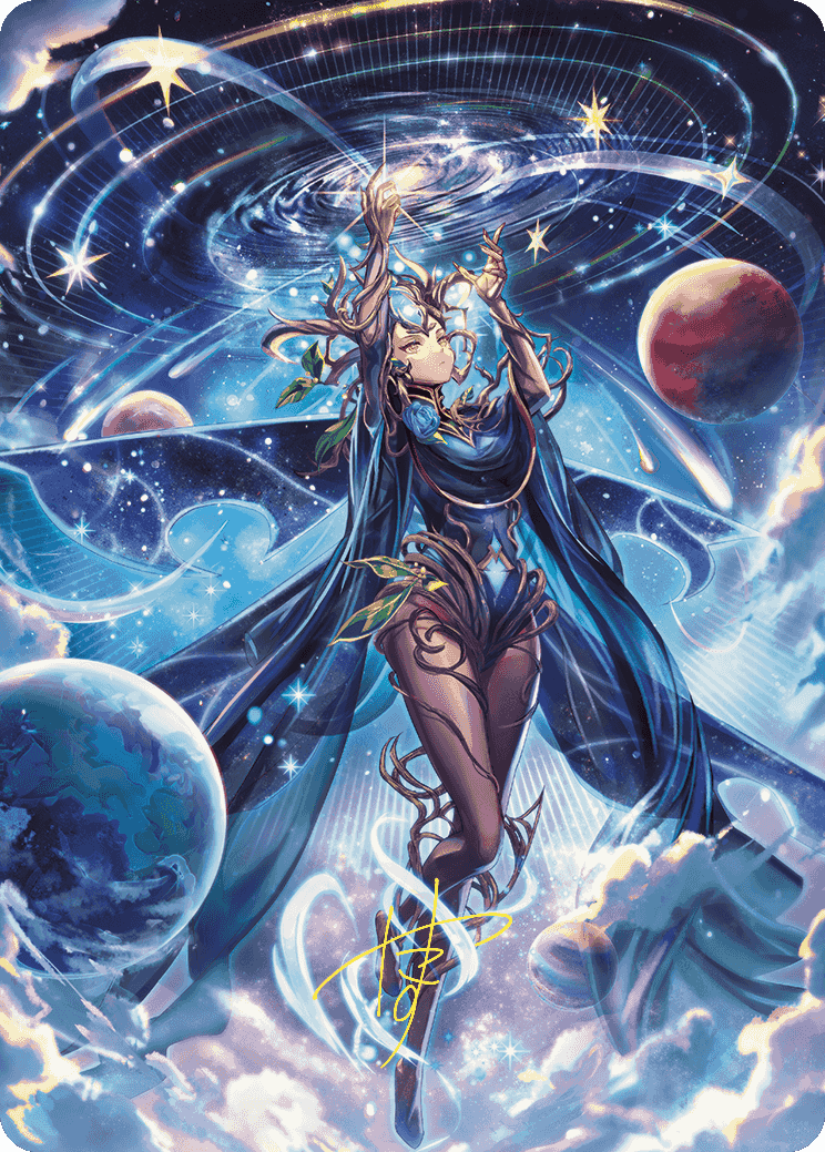 Omniscience Anime Art Card (Gold-Stamped Signature) [Wilds of Eldraine Art Series] | Gamers Paradise