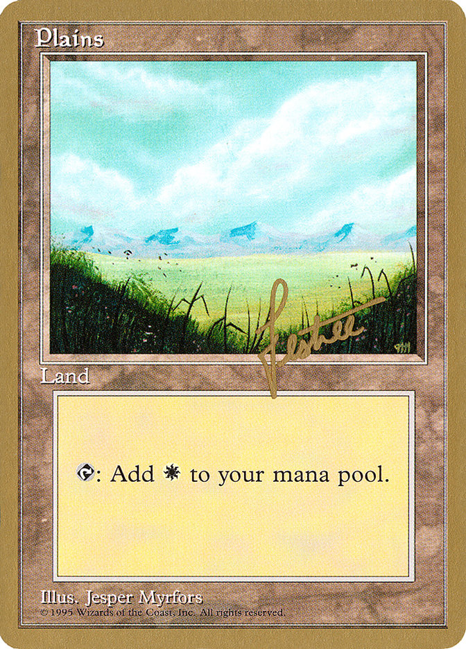 Plains (bl366) (Bertrand Lestree) [Pro Tour Collector Set] | Gamers Paradise