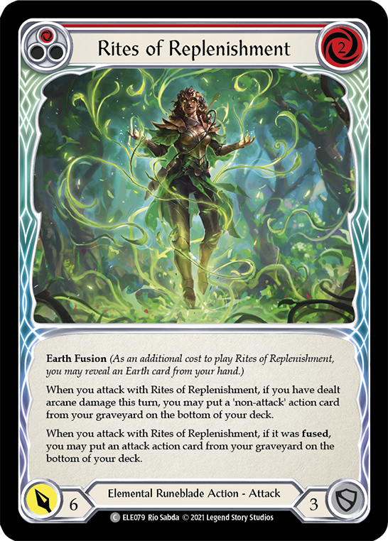 Rites of Replenishment (Red) [ELE079] (Tales of Aria)  1st Edition Rainbow Foil | Gamers Paradise