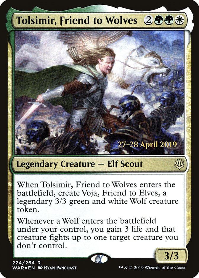 Tolsimir, Friend to Wolves [War of the Spark Prerelease Promos] | Gamers Paradise