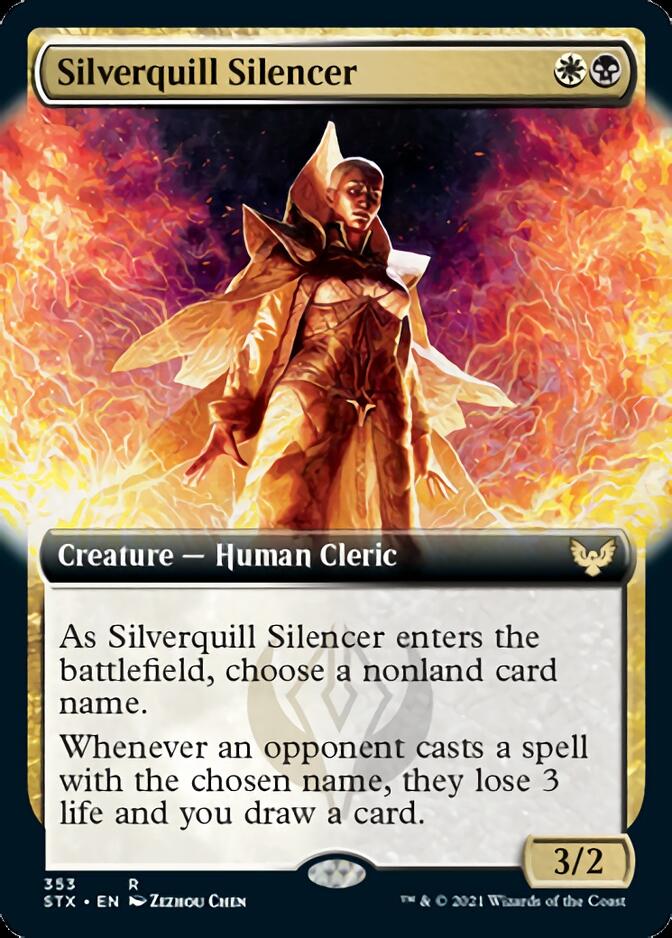 Silverquill Silencer (Extended Art) [Strixhaven: School of Mages] | Gamers Paradise