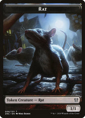 Faerie Rogue // Rat Double-Sided Token [Zendikar Rising Commander Tokens] | Gamers Paradise