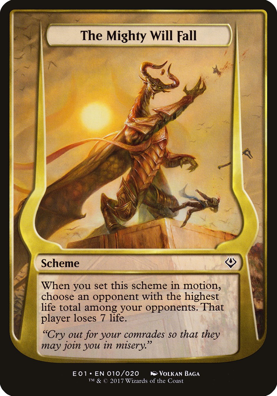 The Mighty Will Fall (Schemes) [Archenemy: Nicol Bolas Schemes] | Gamers Paradise