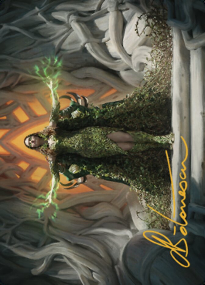 Titania, Voice of Gaea Art Card (Gold-Stamped Signature) [The Brothers' War Art Series] | Gamers Paradise