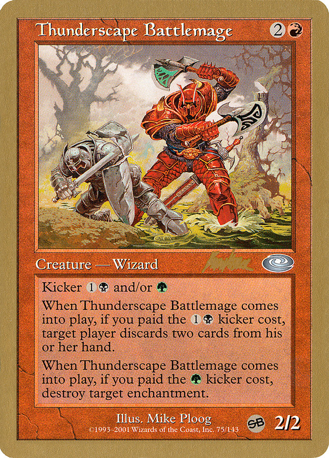 Thunderscape Battlemage (Brian Kibler) (SB) [World Championship Decks 2002] | Gamers Paradise