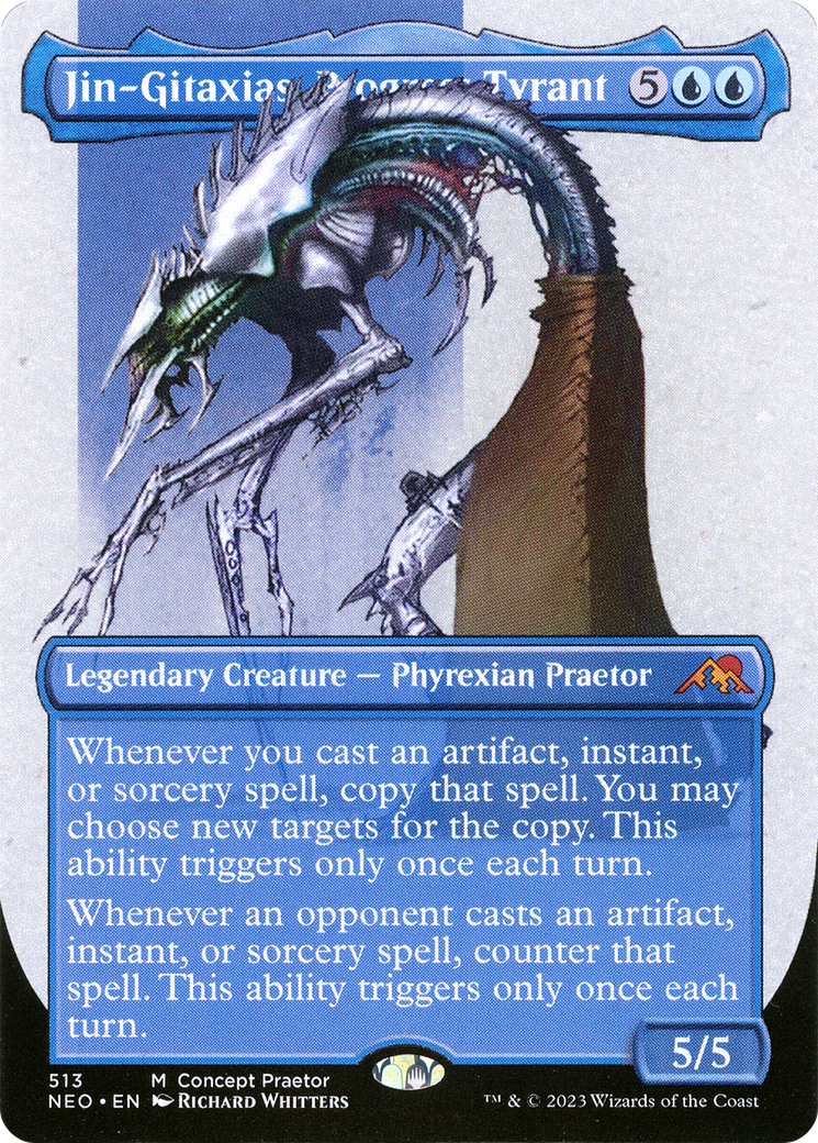 Jin-Gitaxias, Progress Tyrant (Borderless Concept Praetors) [Phyrexia: All Will Be One] | Gamers Paradise